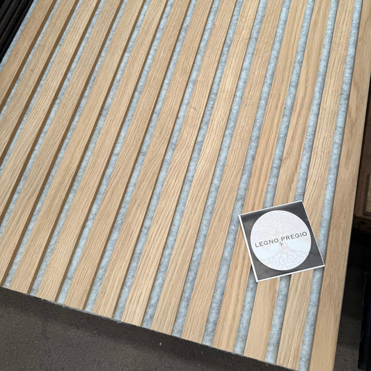 Dogato acustico in legno | Rovere Chiaro con Feltro Grigio