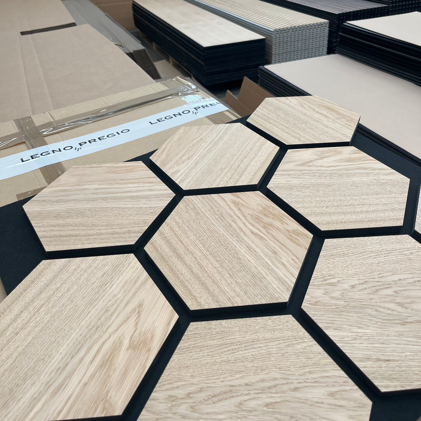 Esagonale acustico in legno | Rovere Chiaro - legnopregio