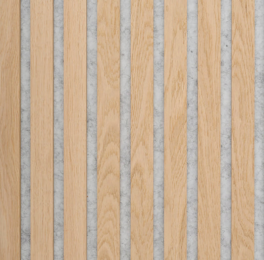 Dogato acustico in legno | Rovere Chiaro con Feltro Grigio - legnopregio