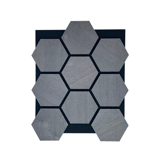 Esagonale acustico in legno | Rovere Grigio - legnopregio
