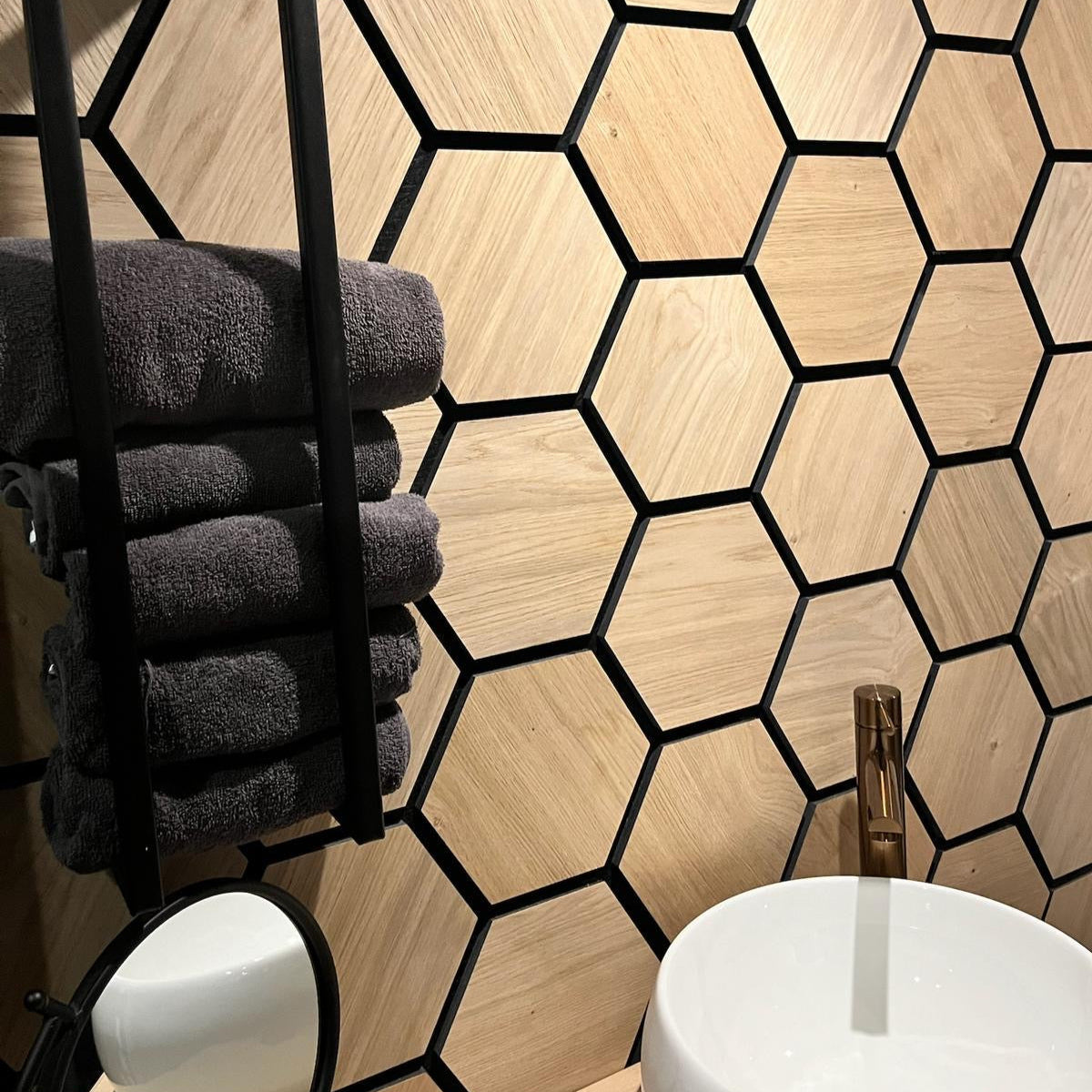 Esagonale acustico in legno | Rovere Chiaro - legnopregio