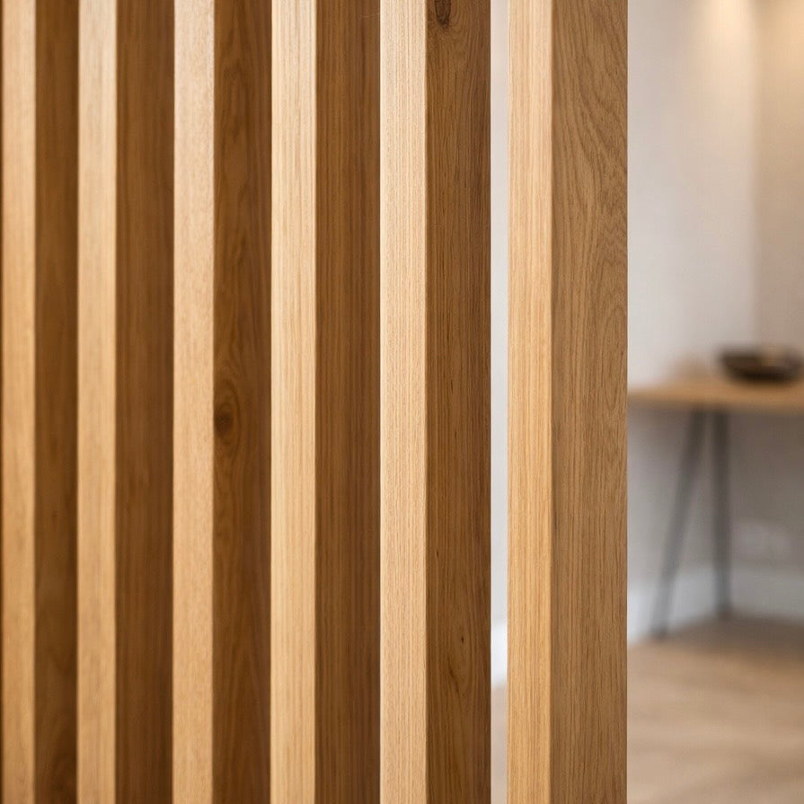 Trennwand aus Holz | Helle Eiche