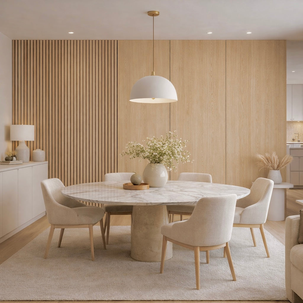 Akustiklamellen aus Holz | Helle Eiche mit grauem Filz