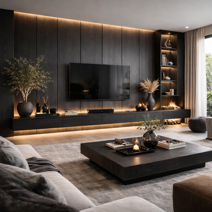 Monolitico acustico in legno | Rovere Nero