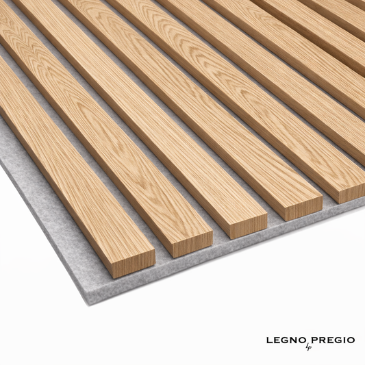 Dogato acustico in legno | Rovere Chiaro con Feltro Grigio