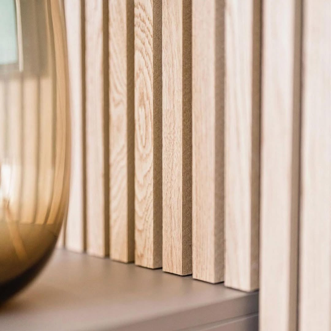 Akupanels | Pannello in legno Rovere Chiaro con Feltro Grigio ...