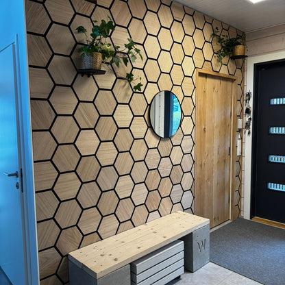 Esagonale acustico in legno | Rovere Chiaro