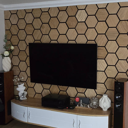 Esagonale acustico in legno | Rovere Chiaro