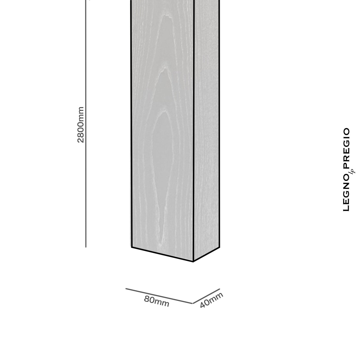 Pannello divisorio in legno | Rovere Nero - legnopregio